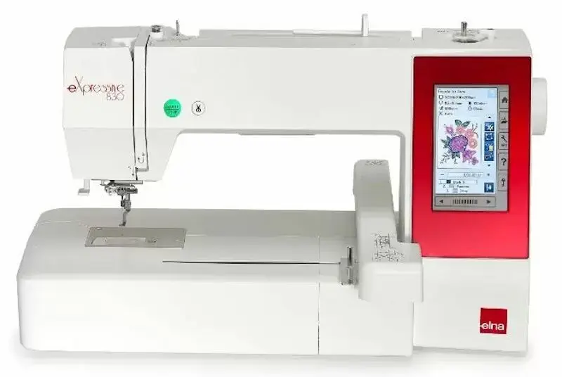Masina de brodat Elna eXpressive 830 (White/Red)