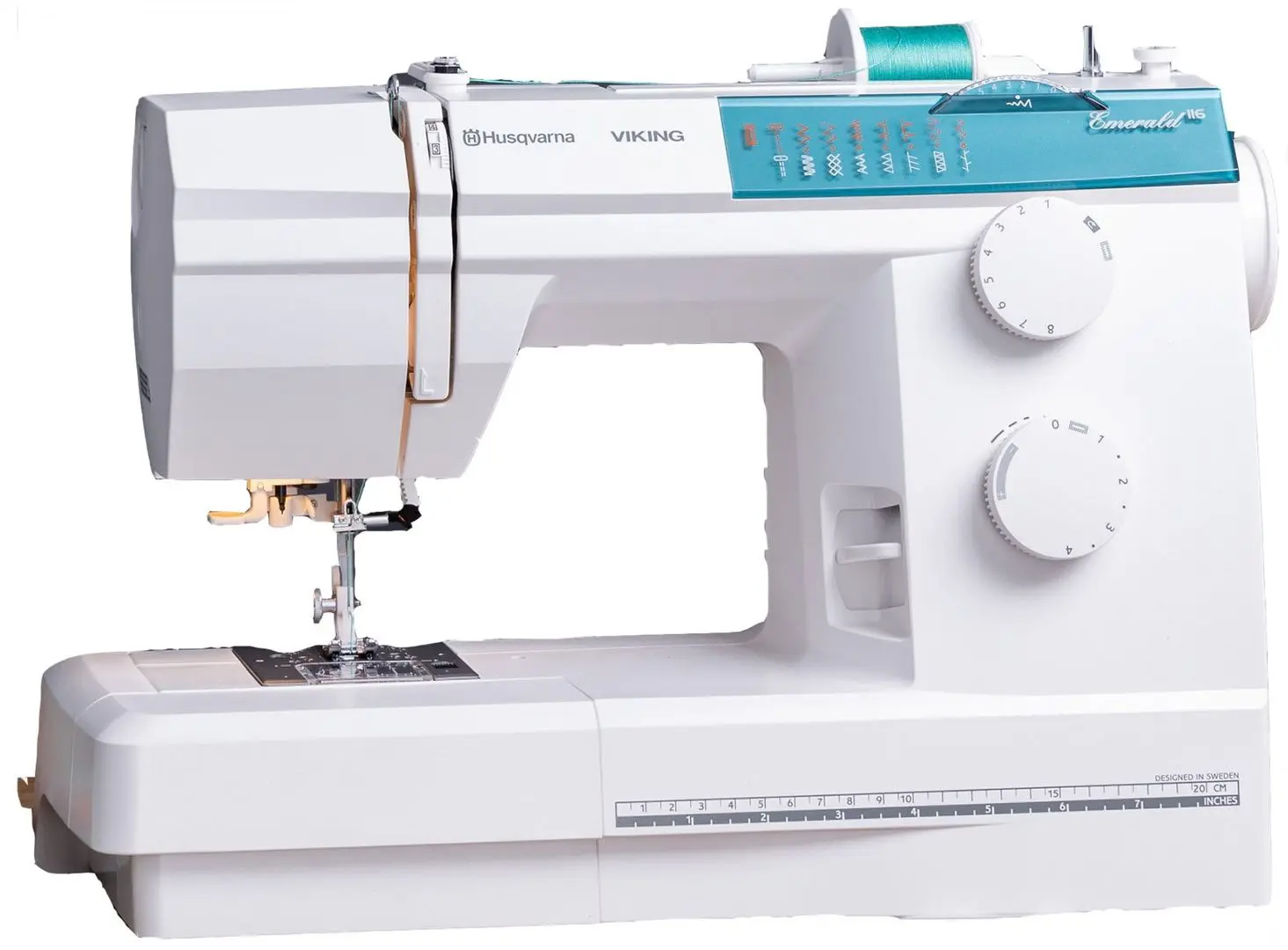 Masina de cusut Husqvarna Viking Emerald 116 (White/Blue)