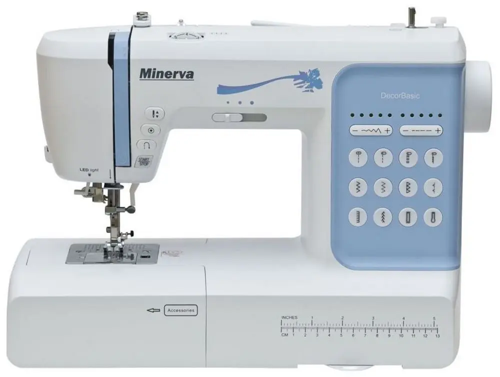 Mașină de cusut Minerva Decor Basic (White/Blue)