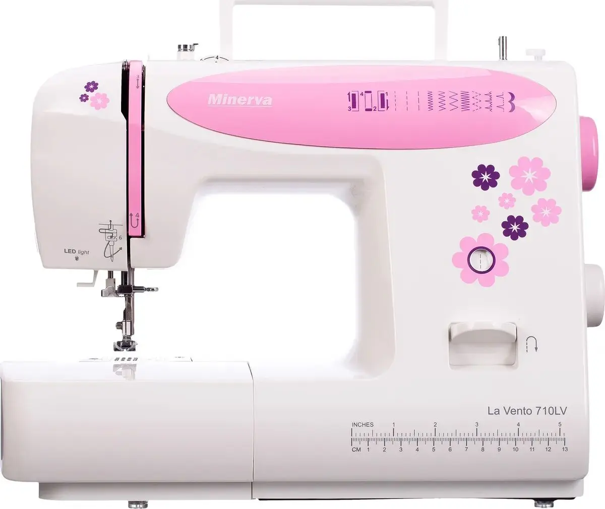Masina de cusut Minerva La Vento 710LV (White/Pink)
