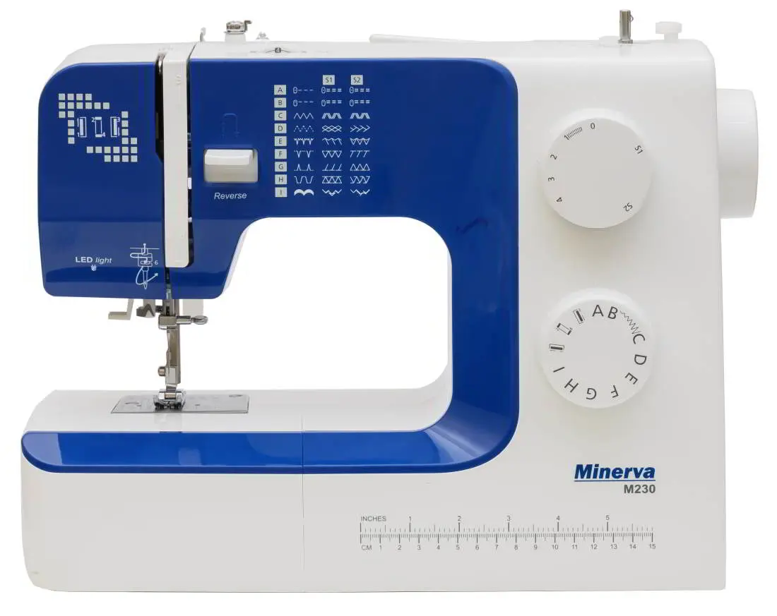 Mașină de cusut Minerva M230 V2.0 (White/Blue)