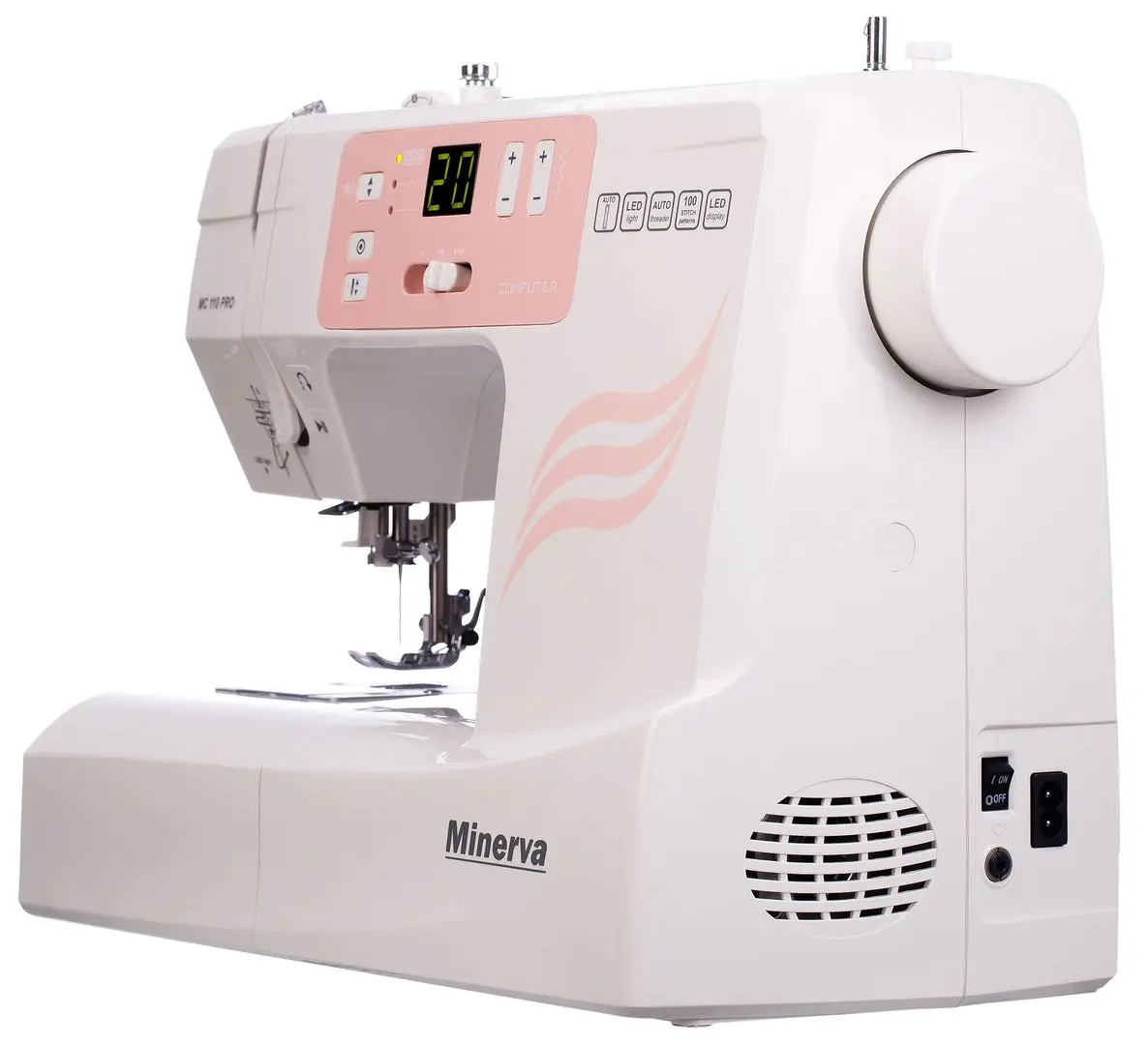 Mașină de cusut Minerva MC110 PRO (White/Pink) - 4