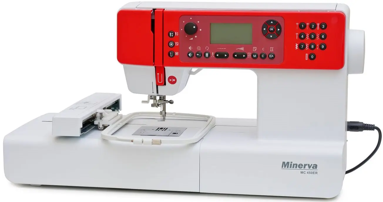 Masina de cusut Minerva MC450ER (White/Red)