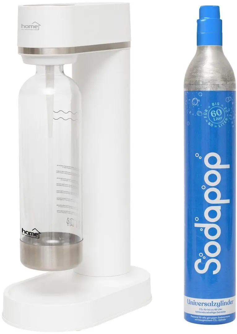 Сифон для газирования с картриджем CO2 Home HGSZG1000 (White/Inox)