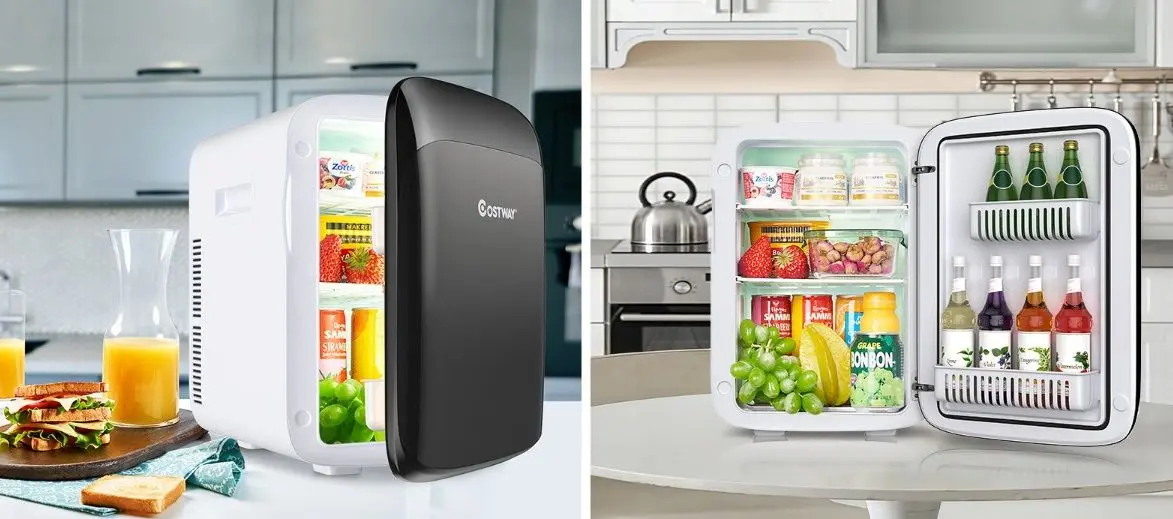 Mini frigider portabil Costway EP25580DE-DK (Black/White)