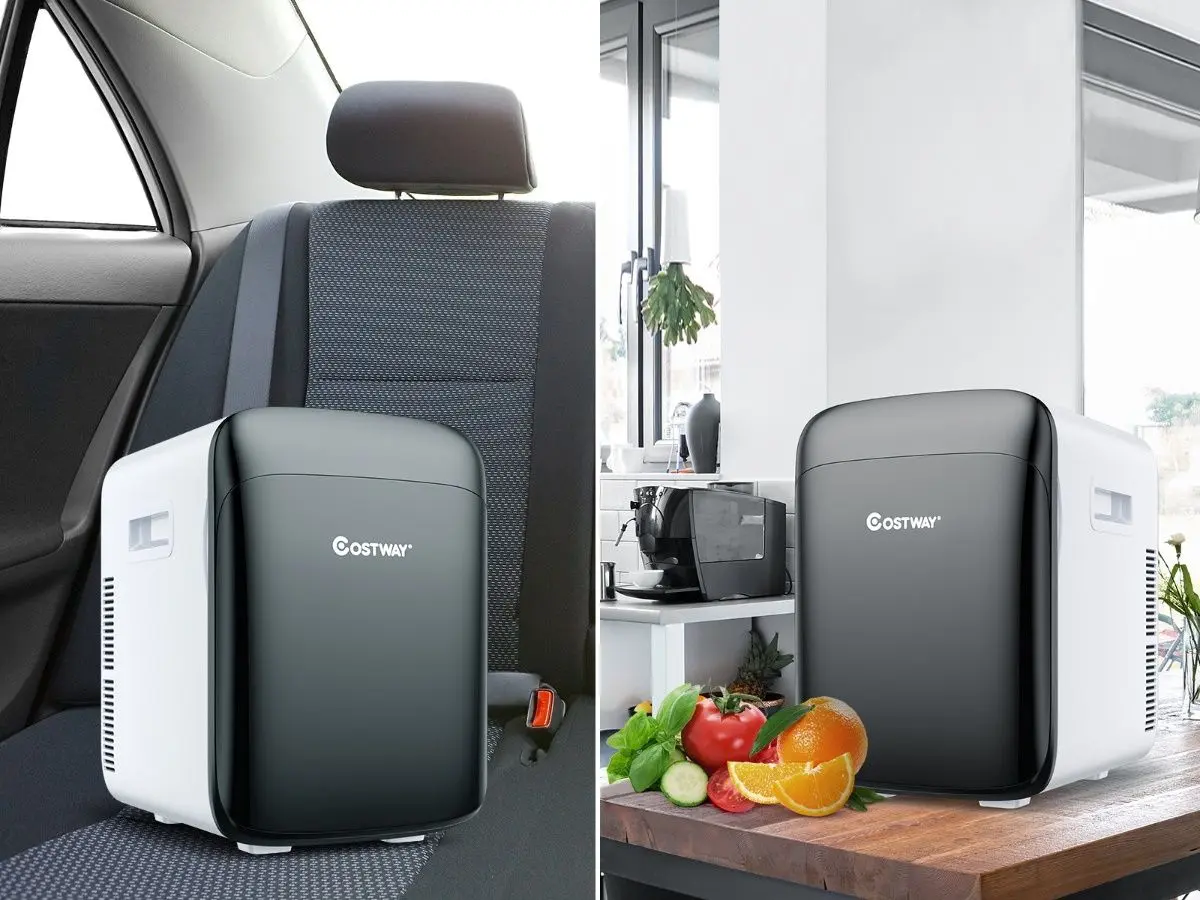 Mini frigider portabil Costway EP25580DE-DK (Black/White)