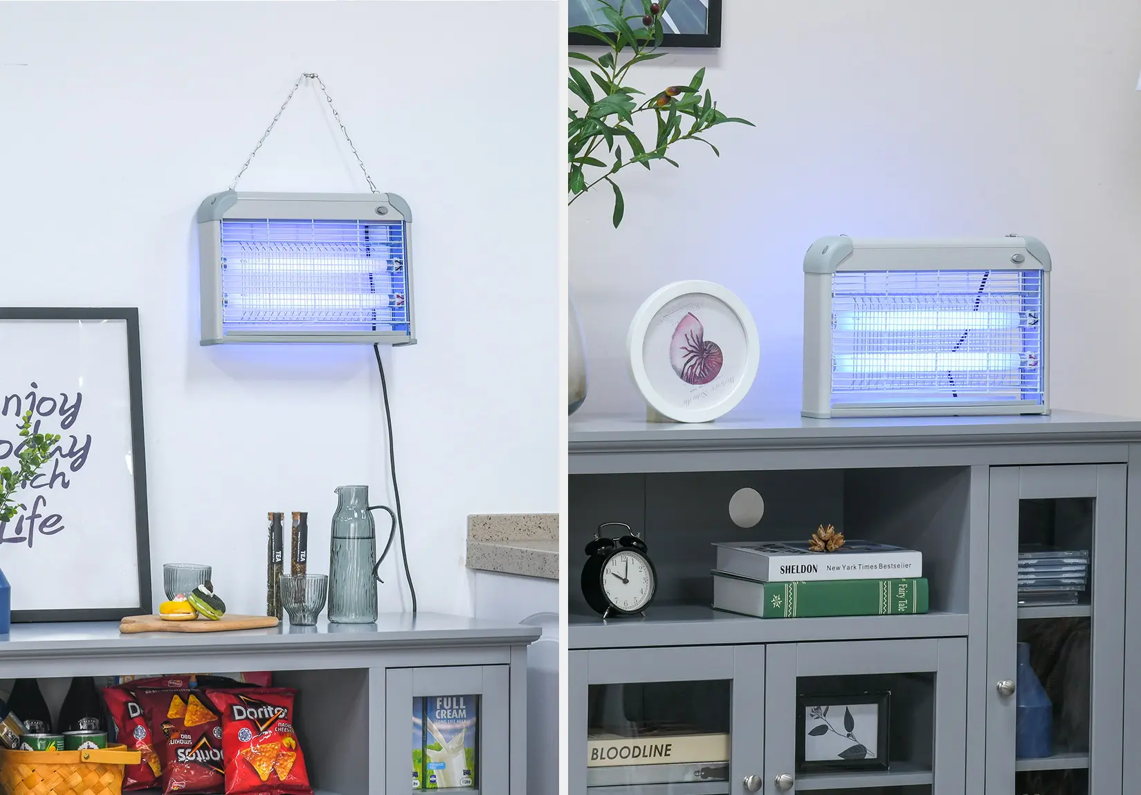 Lampa anti-insecte Outsunny 849-011 (White/Grey) - 5