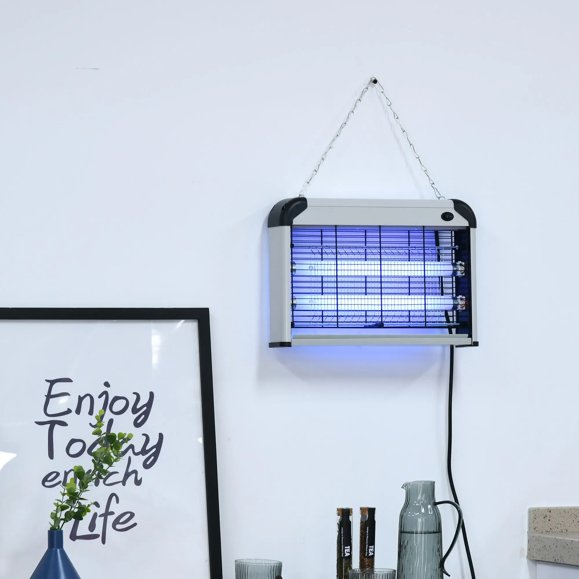 Lampa anti-insecte Outsunny 849-011SR (Silver/Black) - 2