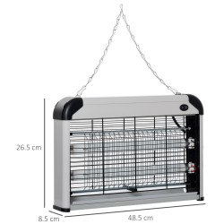 Lampa anti-insecte Outsunny 849-011SR (Silver/Black) Thumb