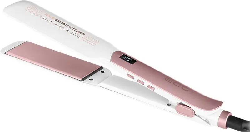 Выпрямитель для волос ECG ZV 1255 Ceramic Wide (White/Pink)