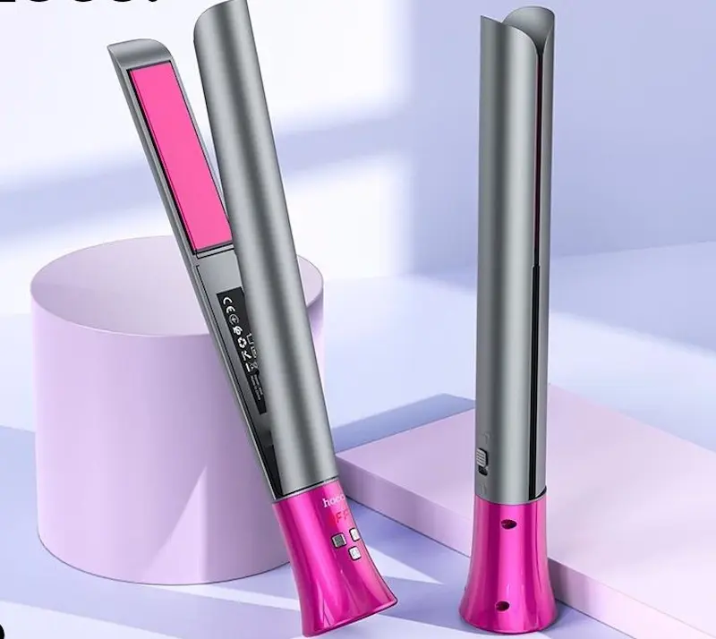 Placa pentru indreptat parul Hoco DAR02 (Grey/Pink) - 2