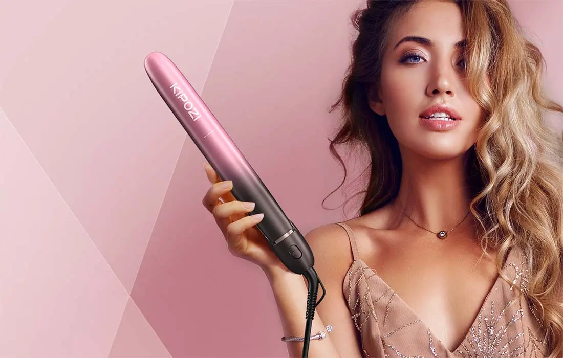 Placa de indreptat parul Kipozi R7 (Pink)