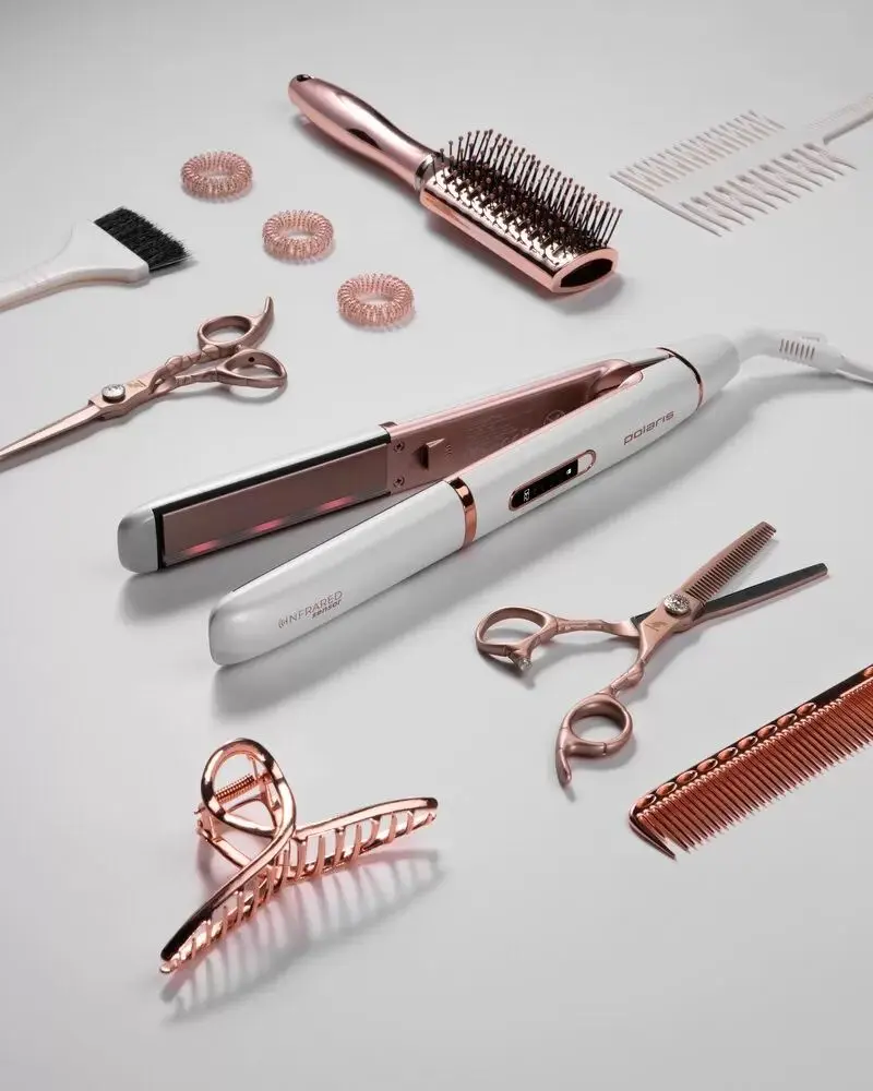 Placa de indreptat parul Polaris PHS 2022KT InfraRed (White/Rose Gold)