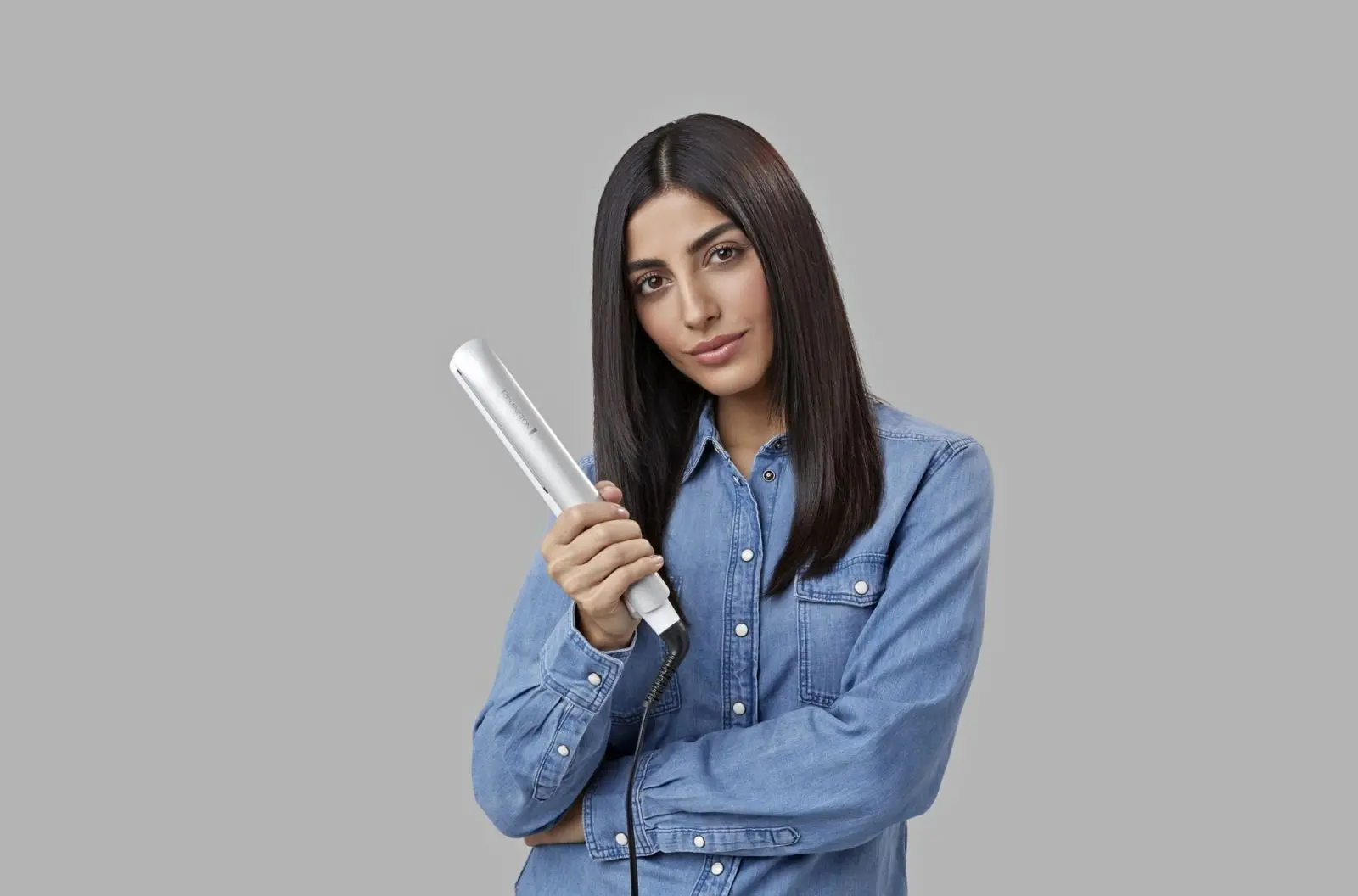 Placa de indreptat parul Remington Hydraluxe S8901 (White/Beige)