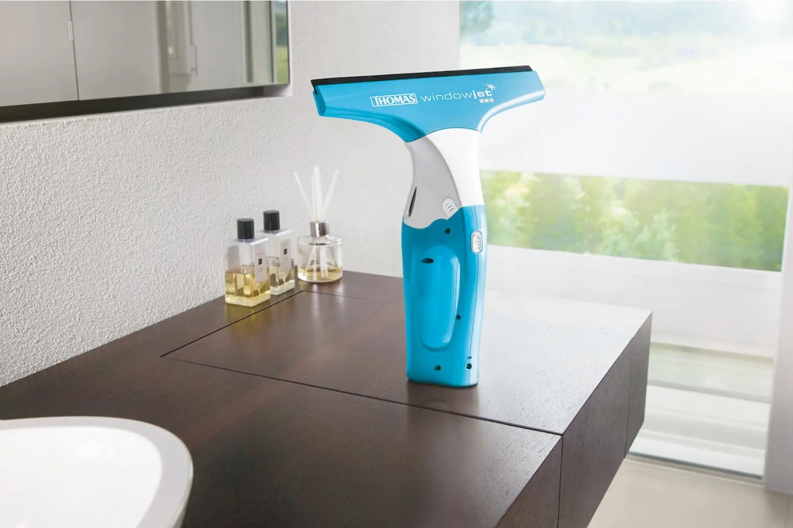 Curatitor pentru geamuri Thomas WindowJet 2 in 1 (Blue/White)