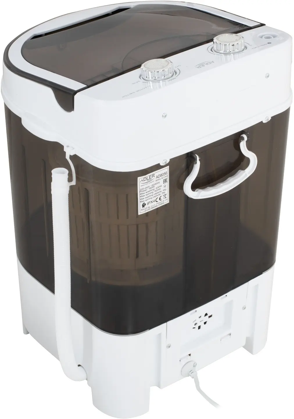 Портативная стиральная машина Adler AD 8056 (Grey/White) - 12