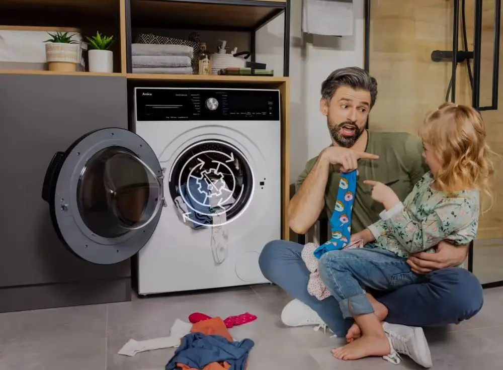 Masina de spalat Amica WA3S712BLiSHB (White/Black)