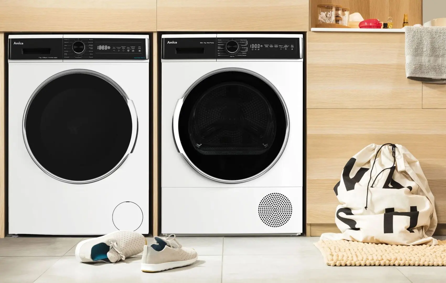 Masina de spalat Amica WA3S712BLiSHB (White/Black)