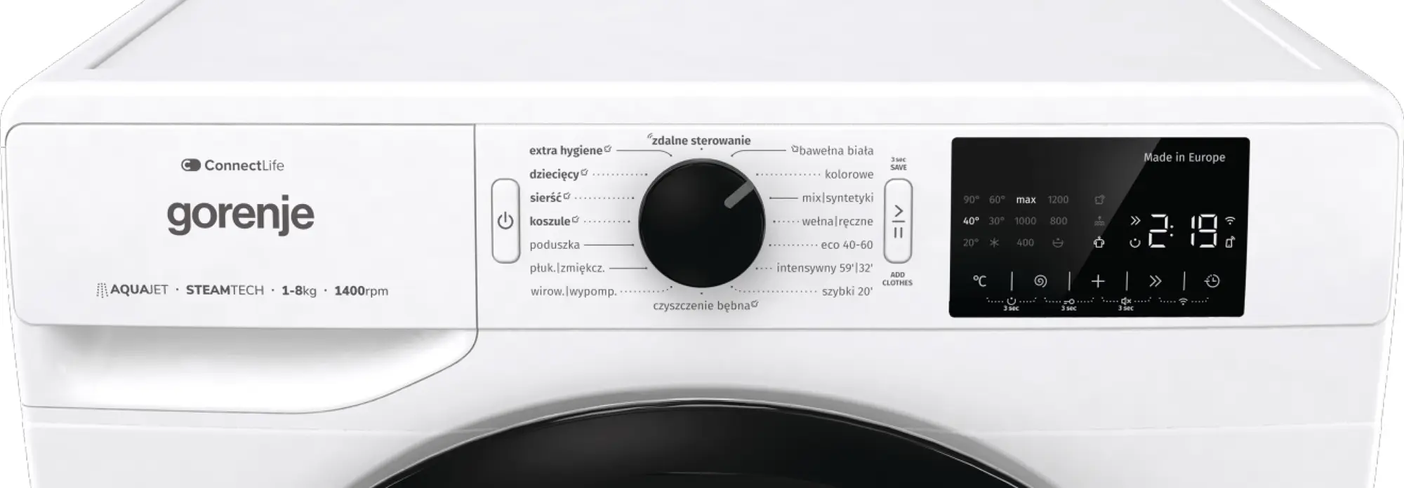 Masina de spalat Gorenje WPNEI84SASWIFI/PL (White/Black) - 4