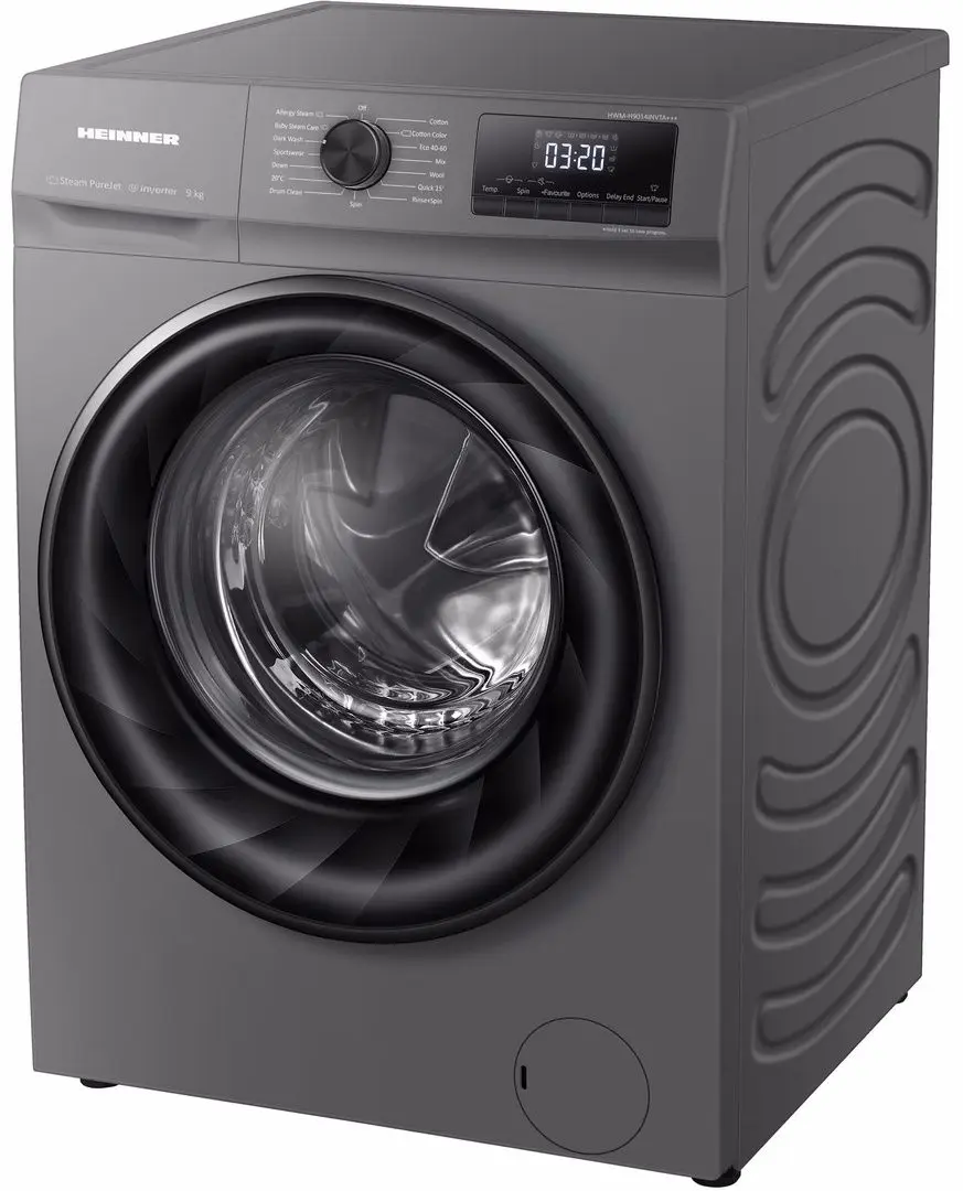 Стиральная машина Heinner HWM-H9014INVTA+++ (Titanium Grey) - 3
