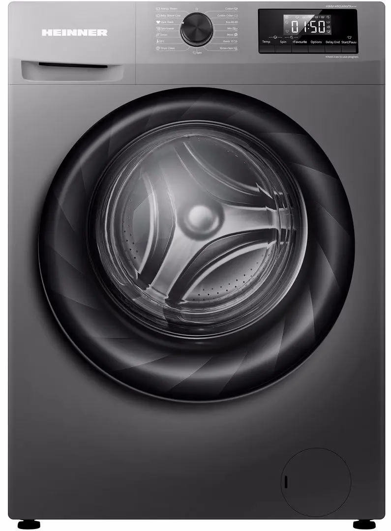 Стиральная машина Heinner HWM-H9014INVTA+++ (Titanium Grey)