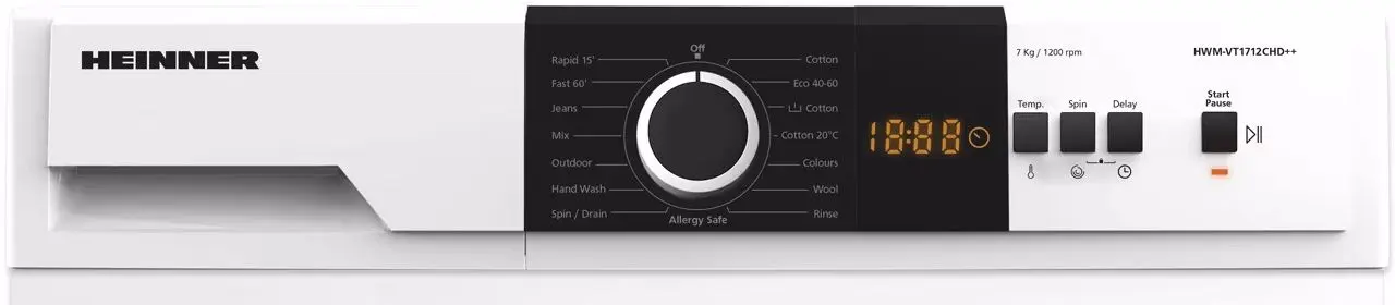 Стиральная машина Heinner HWM-VT1712CHD++ (White) - 3