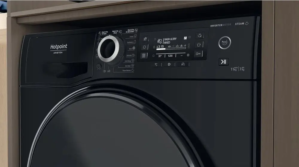 Masina de spalat cu uscator Hotpoint-Ariston NDD 11725 BDA EE (Black)