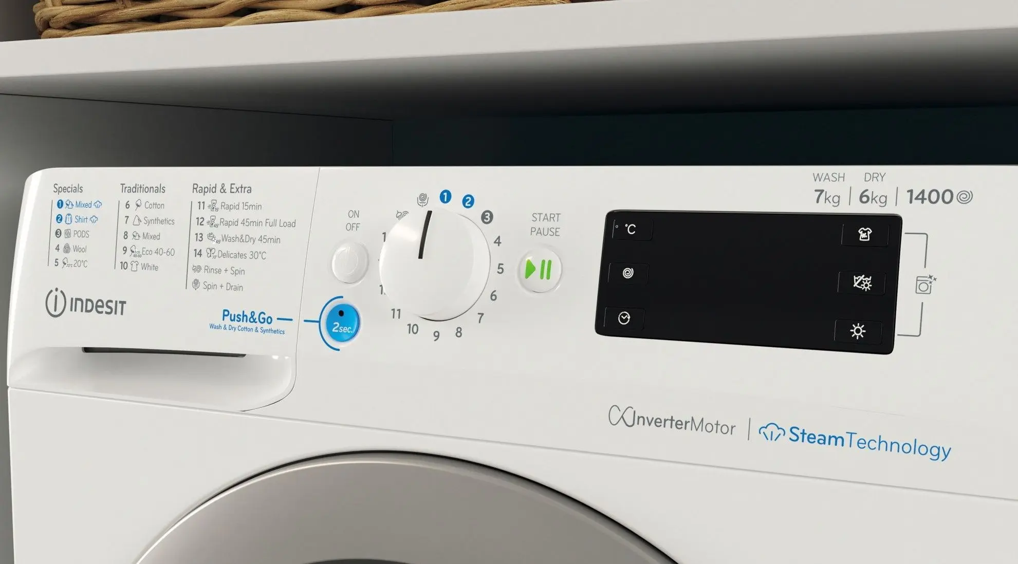 Стиральная машина с сушкой Indesit BDE 76435 WSV EE (White/Silver) - 3