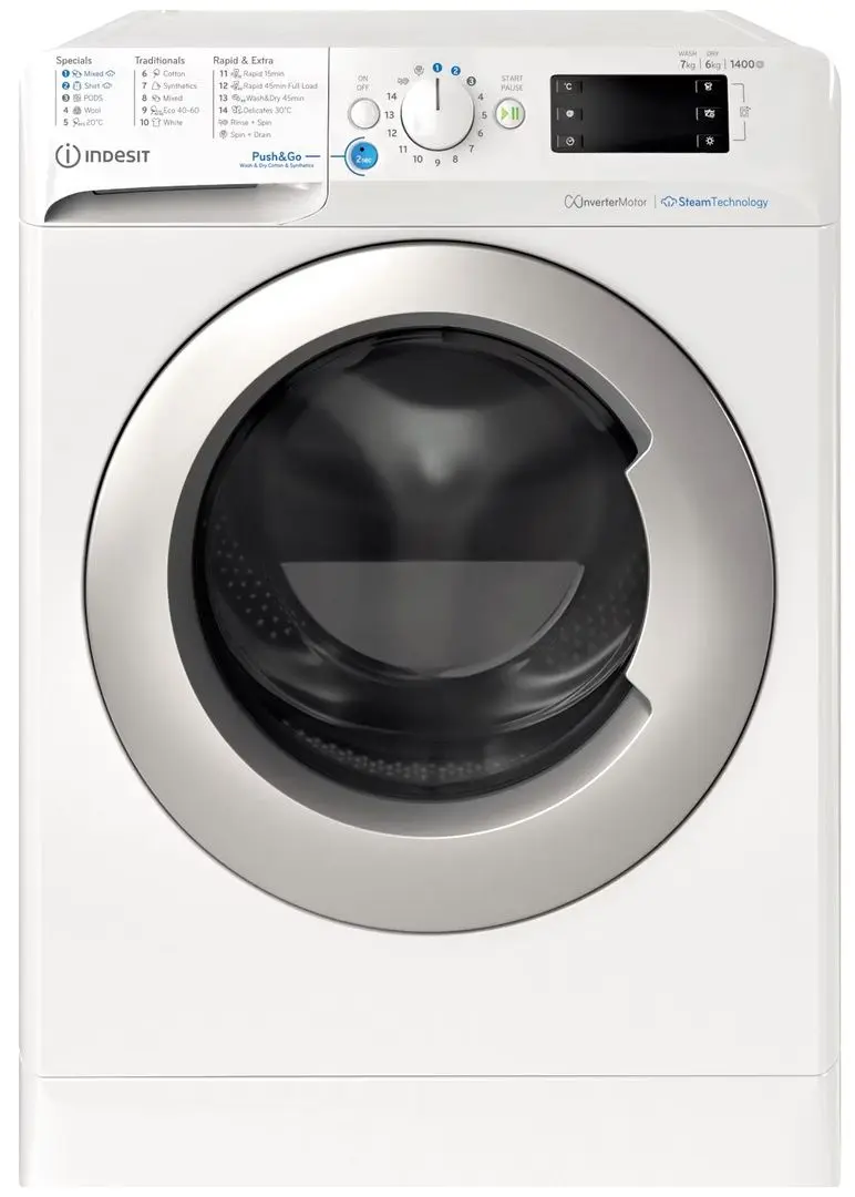 Стиральная машина с сушкой Indesit BDE 76435 WSV EE (White/Silver)