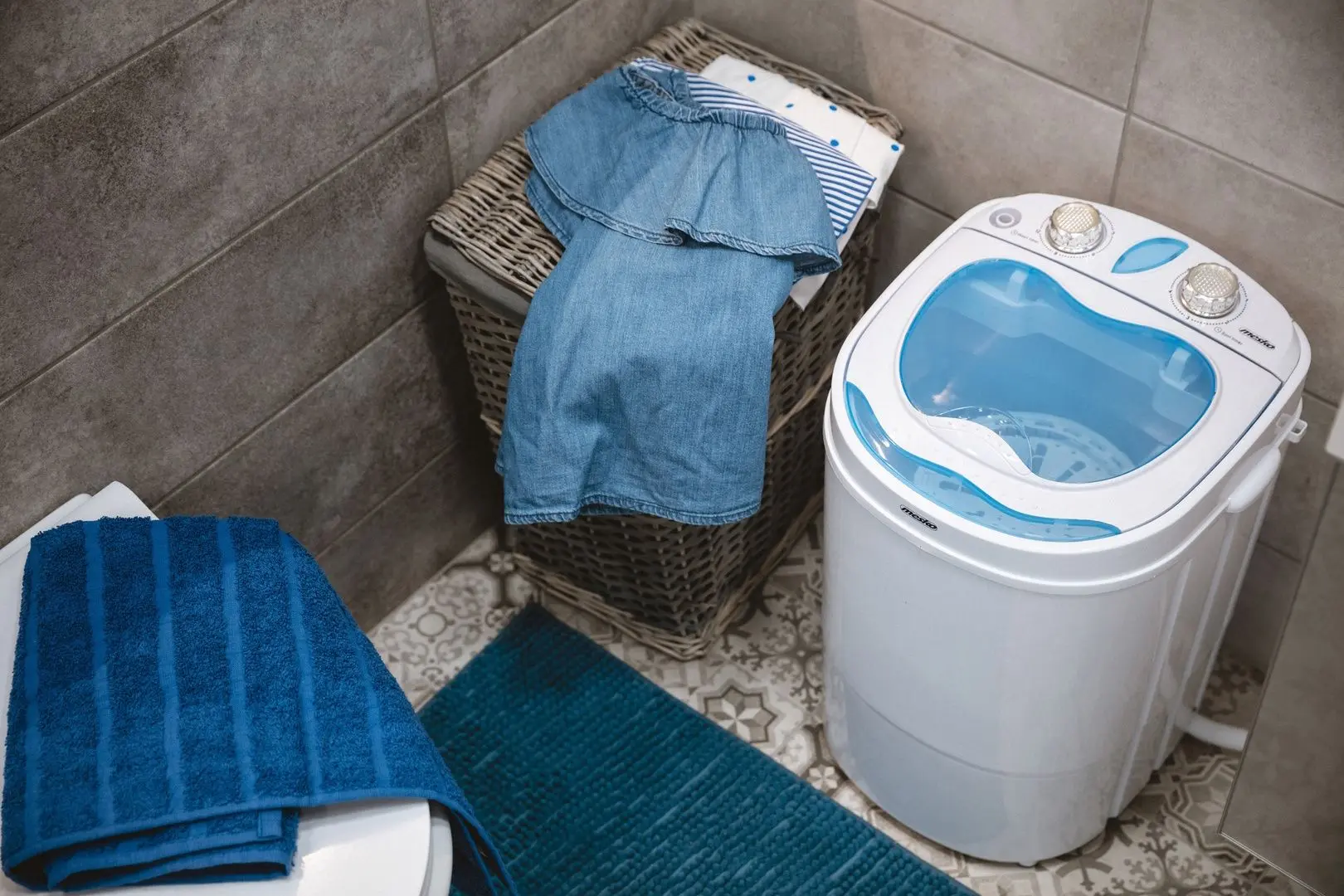 Masina de spalat portabila Mesko MS 8053 (White/Blue)