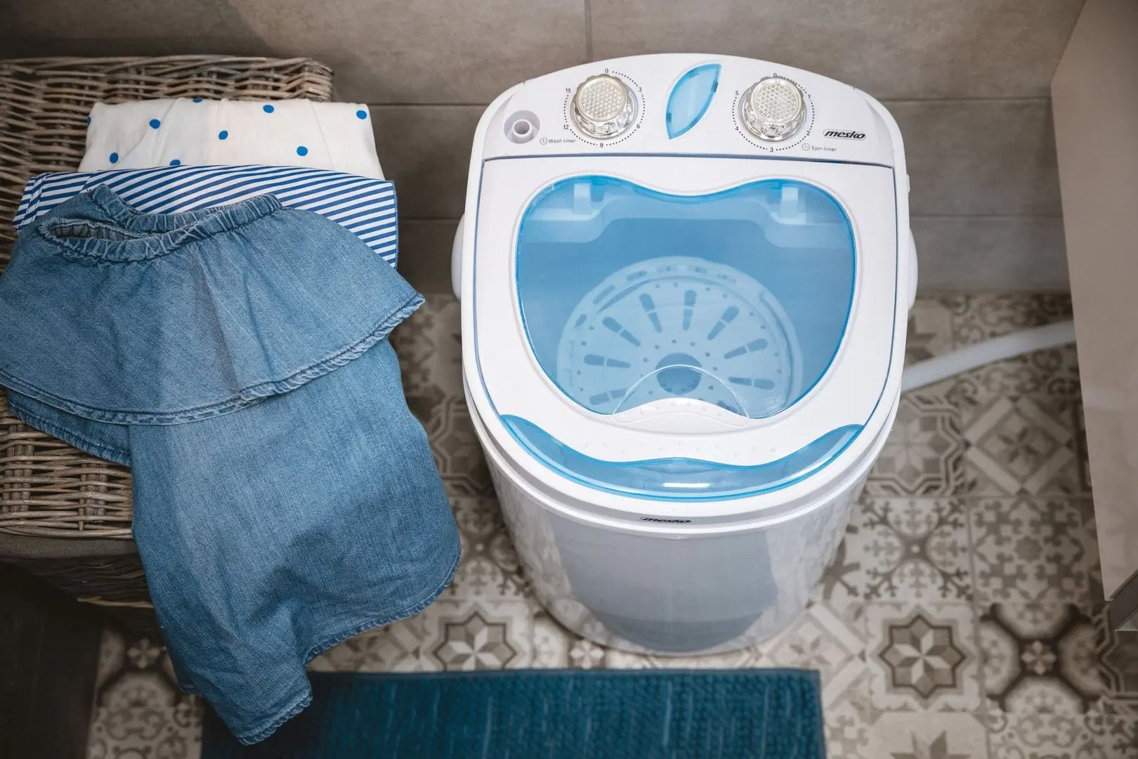 Masina de spalat portabila Mesko MS 8053 (White/Blue)