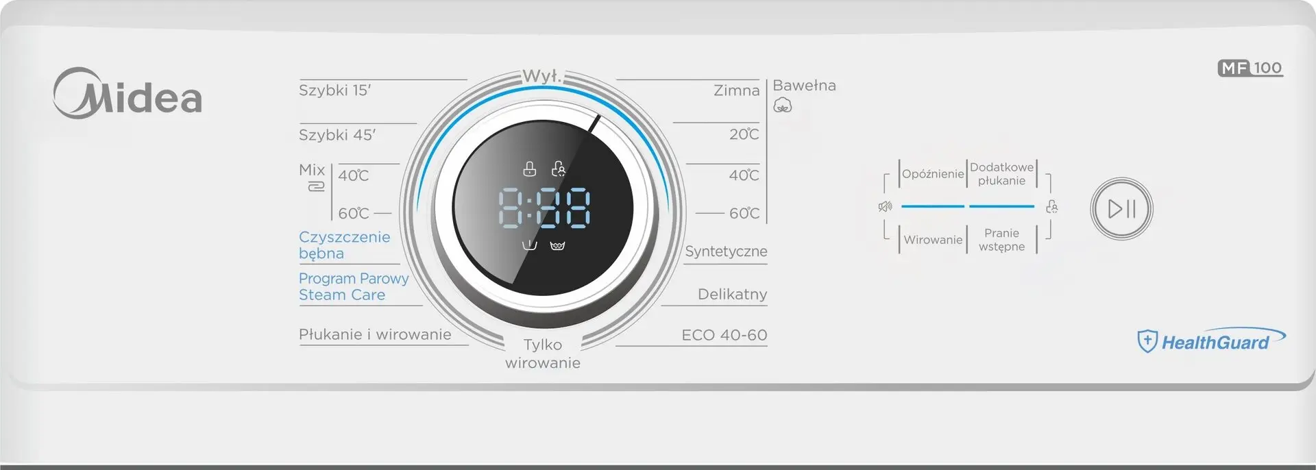 Masina de spalat Midea MF100T80B/W-PL (White) - 3