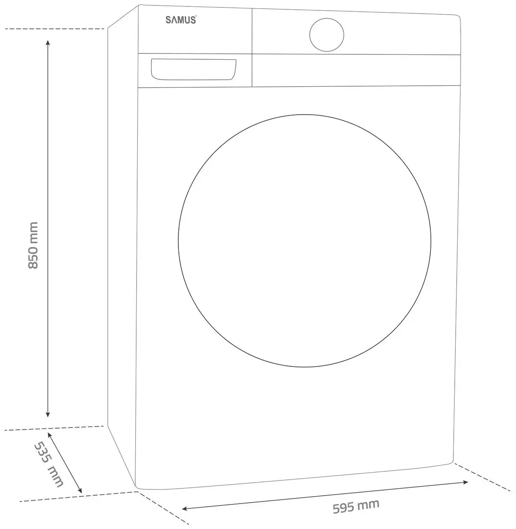 Masina de spalat Samus WSADI-10143 (White)