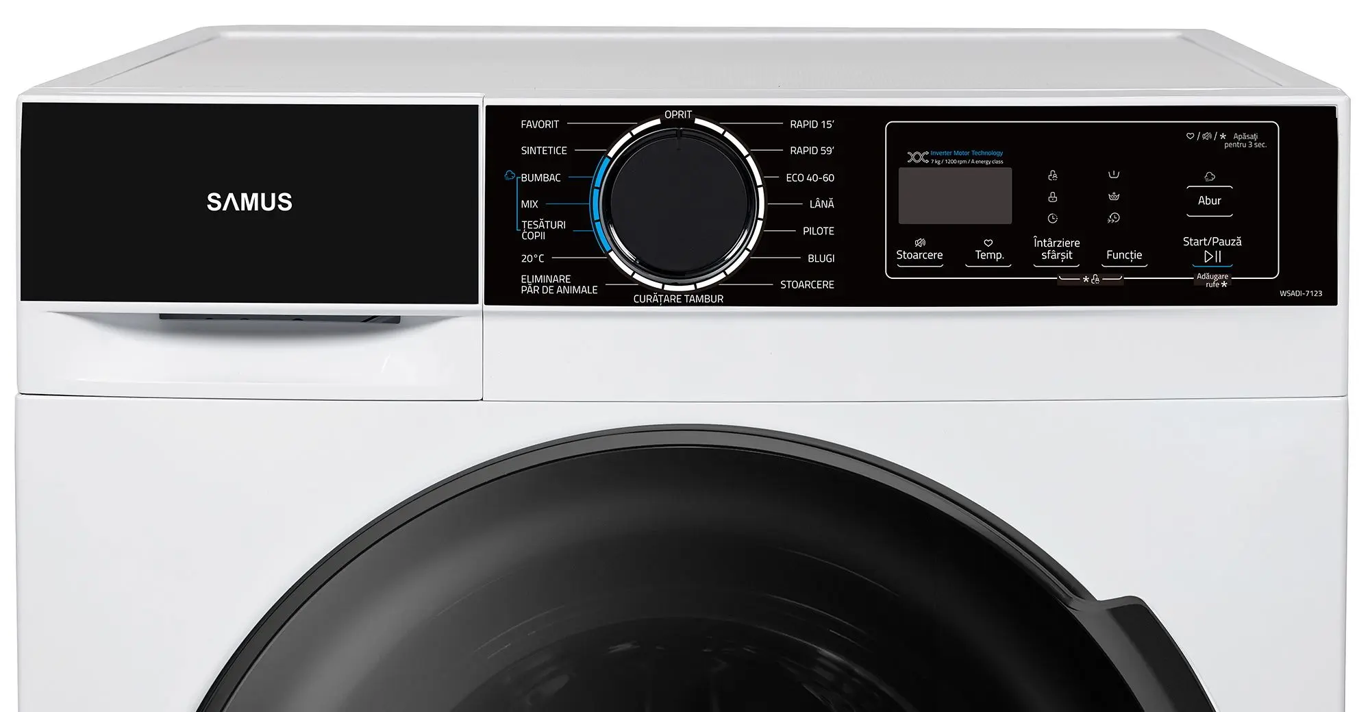 Masina de spalat Samus WSADI-7123 (White/Black)