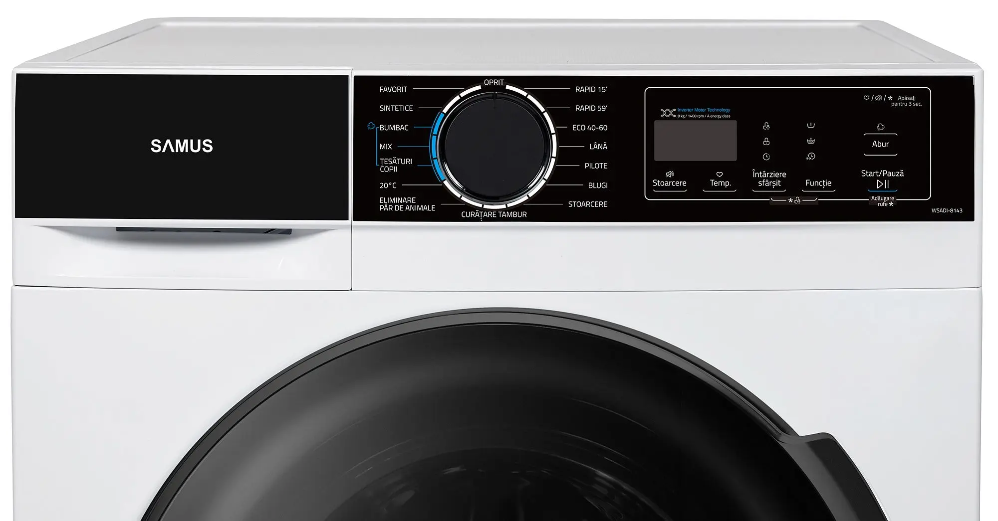 Masina de spalat Samus WSADI-8143 (White/Black)