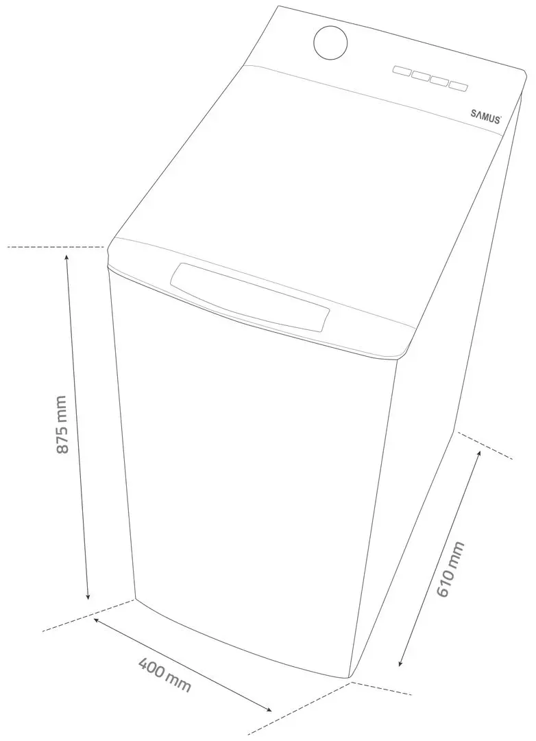 Masina de spalat Samus WTSGDI-80133 (White)