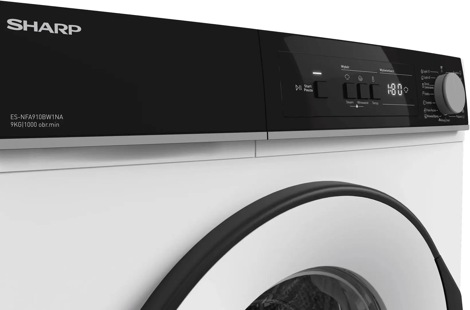 Стиральная машина Sharp ES-NFA910BW1NA-PL (White/Black)