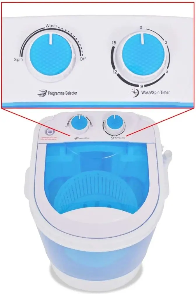 Портативная стиральная машина VidaXL 50548 (White/Blue) - 7