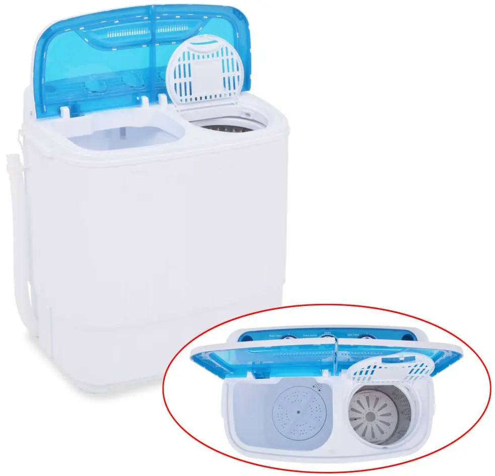 Портативная стиральная машина VidaXL 50549 (White/Blue) - 5