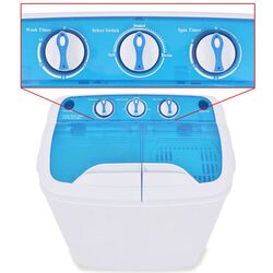 Портативная стиральная машина VidaXL 50549 (White/Blue) Thumb