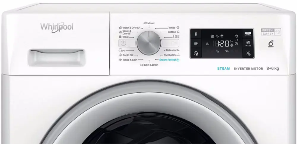Стиральная машина с сушкой Whirlpool FFWDB 864489 SV EE (White) - 4