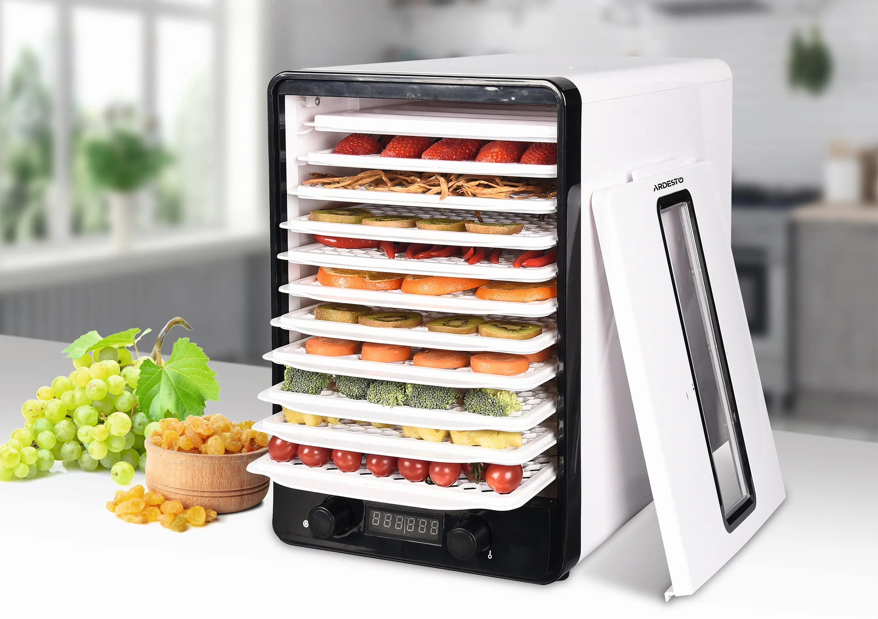 Сушилка для овощей и фруктов Ardesto FDB-1138 (White/Black) - 11