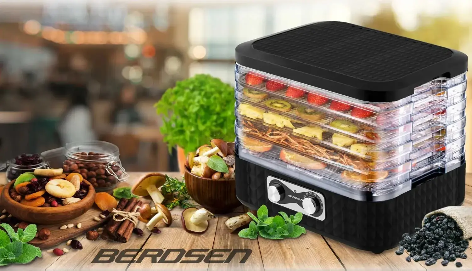 Сушилка для овощей и фруктов Berdsen BD-692 369200 (Black) - 10