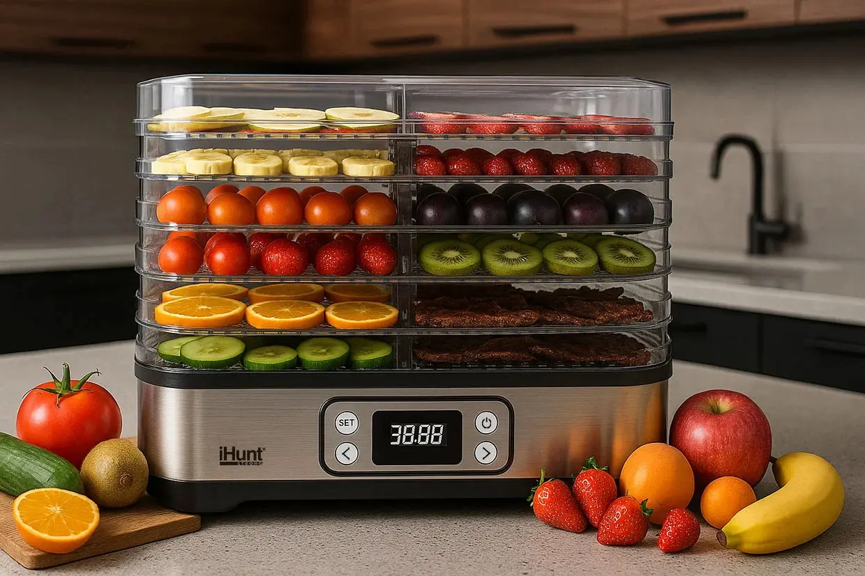 Uscator de legume si fructe 3in1 iHunt Bro Dehydrator 3-in-1 (Inox)