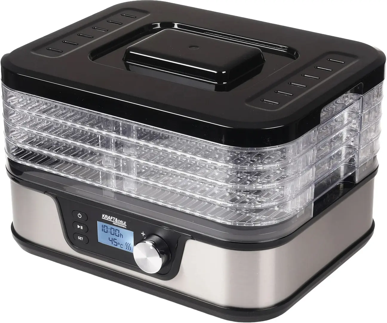 Сушилка для овощей и фруктов Kraft&Dele KD4212 (Black/Inox)