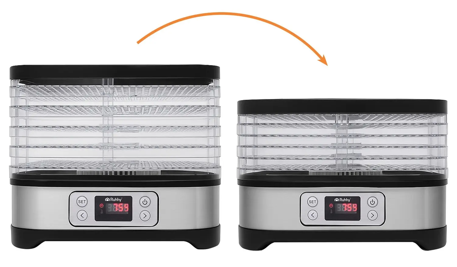 Uscator de legume si fructe Ruhhy 25929 (Inox)