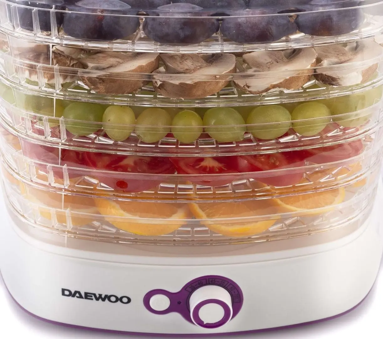 Uscator de legume si fructe Daewoo DD450W (White/Purple)