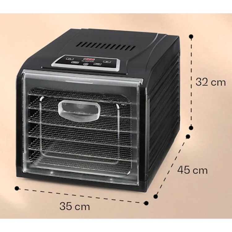 Сушилка для овощей и фруктов Klarstein Fruit Jerky Plus 6 (Black) купить в Кишиневе, Молдове