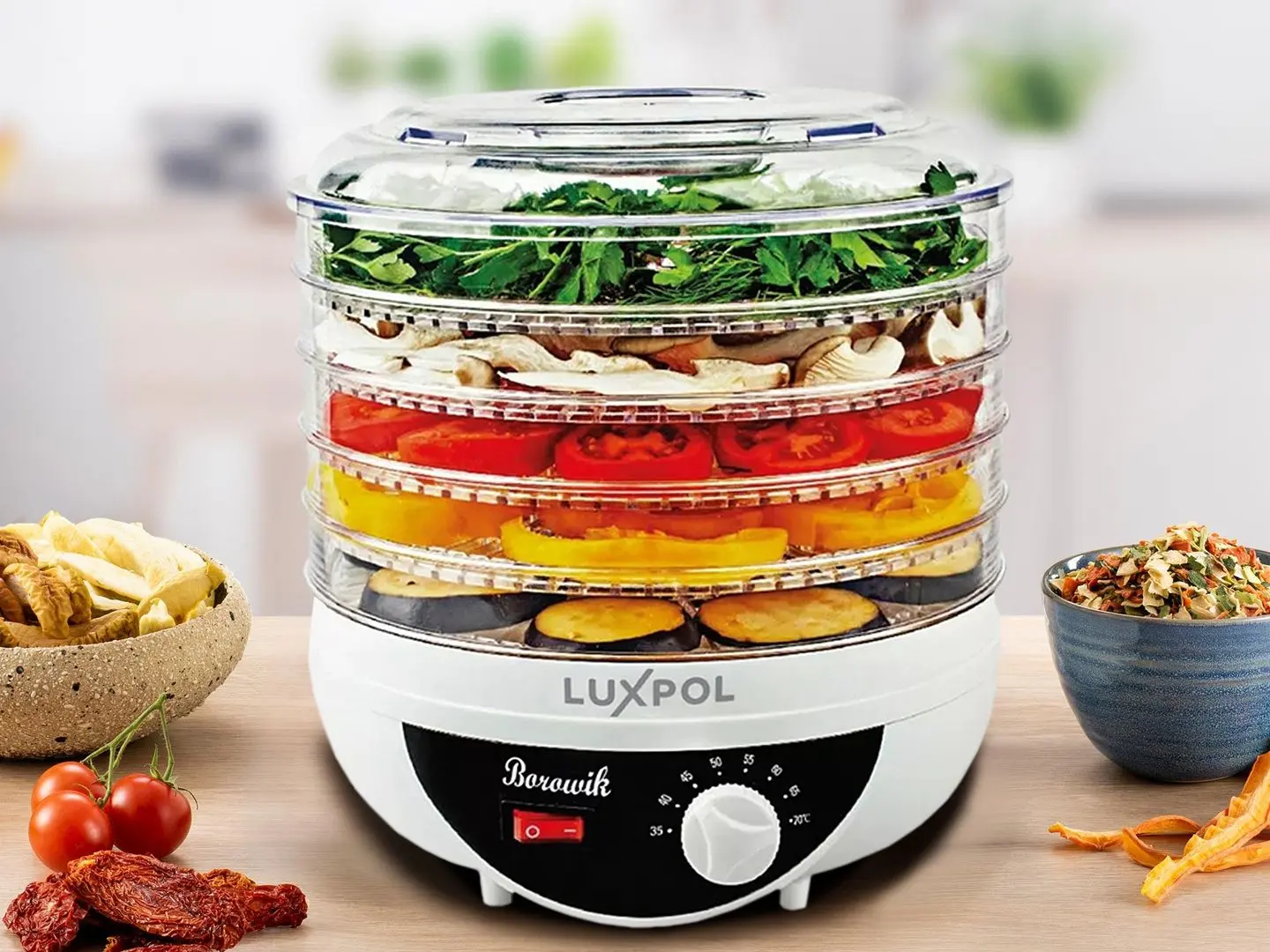 Uscător de legume si fructe Luxpol LGS-9688 Borowik (White)