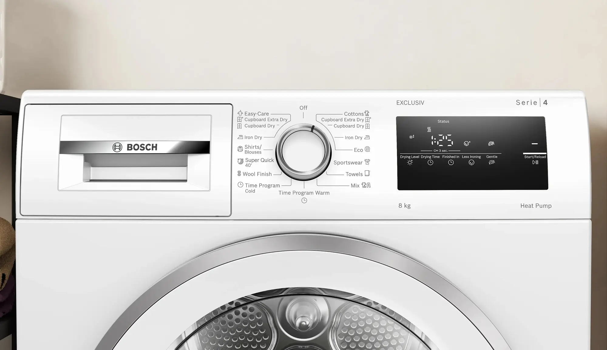 Masina de uscat rufe Bosch WTH85293BY (White) - 3